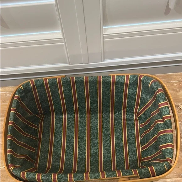 Longaberger Brown Holiday Cheer Basket with Green Liner - Picture 6 of 16